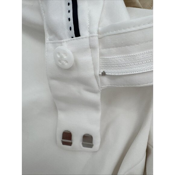 Talbots Newport size 12 white dress pant pockets straight leg stretch cotton - Picture 8 of 10